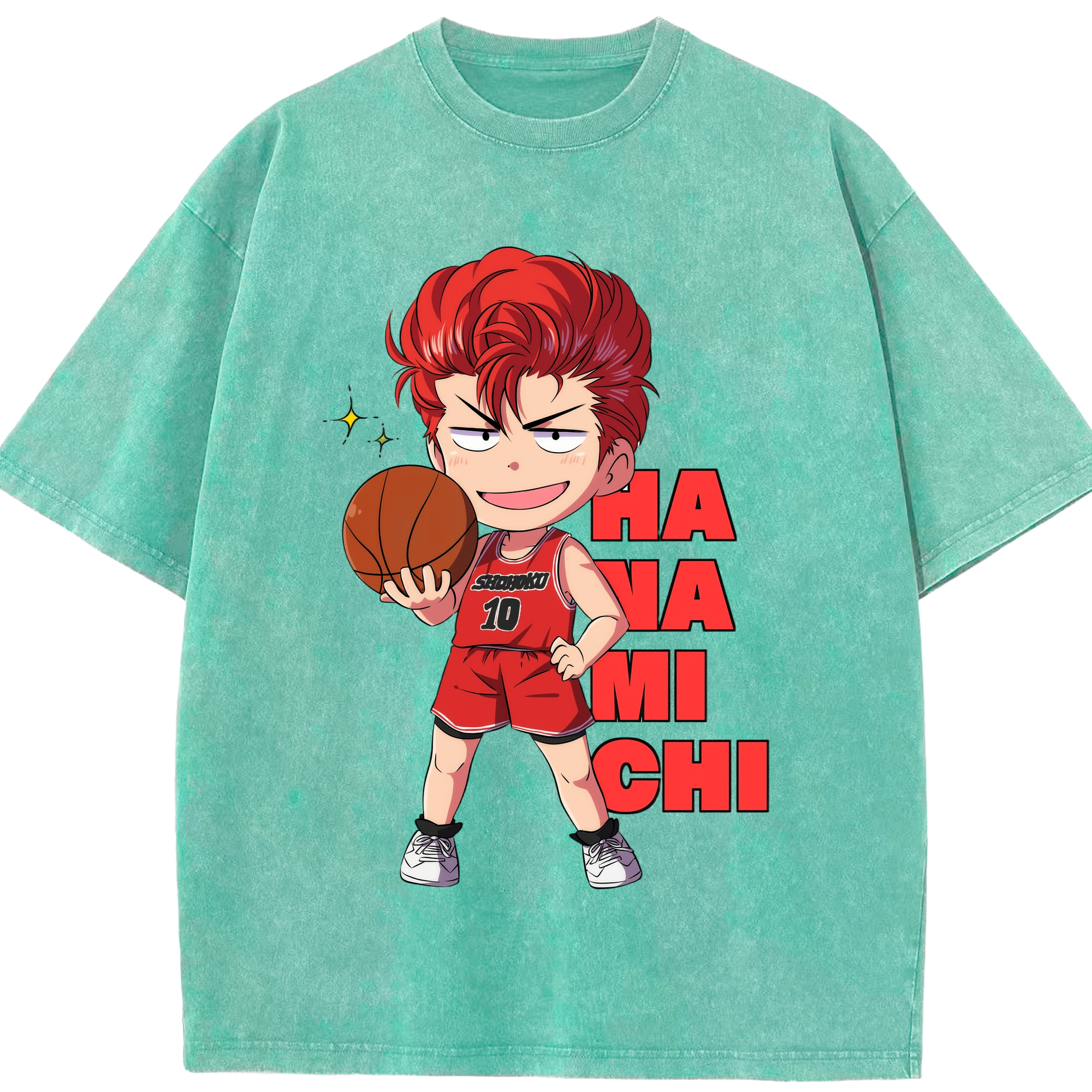 （画像用） SLAM DUNK／スラムダンク 綿100% ヴィンテージ風 半袖Tシャツ（フロントプリント）